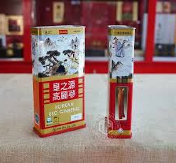Hồng Sâm Củ Khô Hộp Thiếc Hàn Quốc 300g 10 Củ Chính Hãng